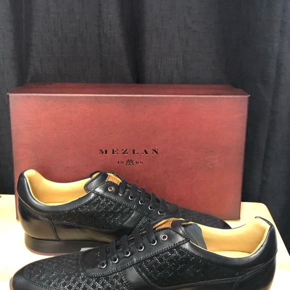 Mezlan casual shoes maxim black sneakers leather - Picture 3 of 4